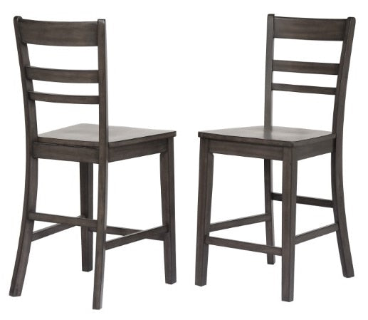 Sunset Trading - Shades Of Gray Slat Back Stool - DLU-EL-B200-2 veiw 1