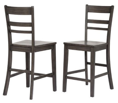 Sunset Trading - Shades Of Gray Slat Back Stool - DLU-EL-B200-2 veiw 1