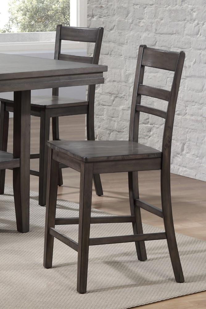 Sunset Trading - Shades Of Gray Slat Back Stool - DLU-EL-B200-2 veiw 2