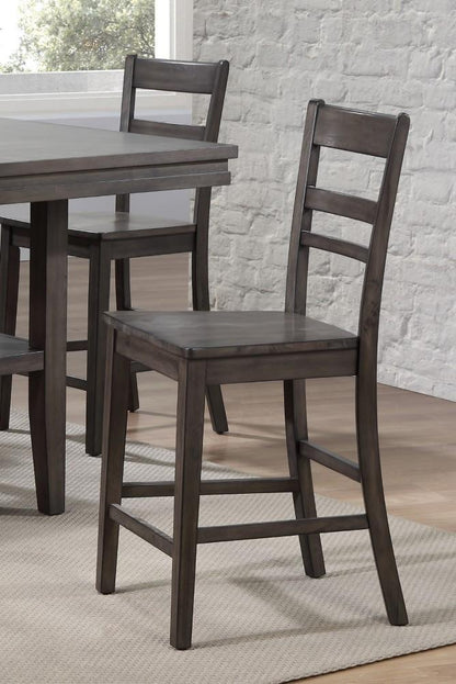 Sunset Trading - Shades Of Gray Slat Back Stool - DLU-EL-B200-2 veiw 2