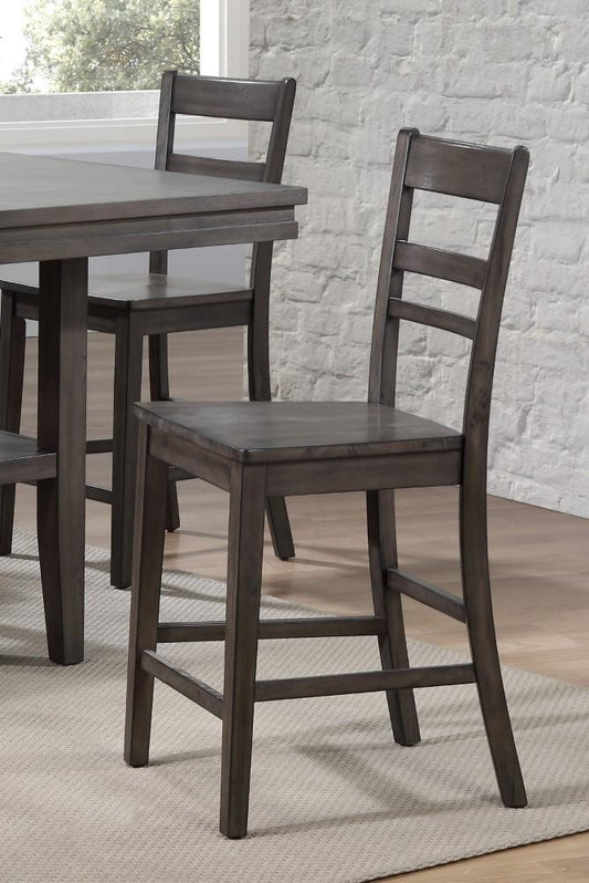 Sunset Trading - Shades Of Gray Slat Back Stool - DLU-EL-B200-2 veiw 2