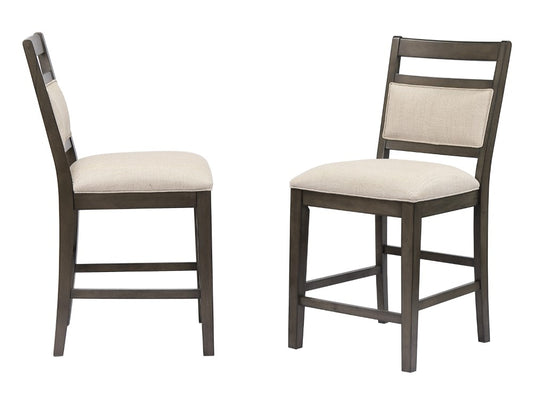 Sunset Trading - Shades of Gray Upholstered Barstool - Fabric Back and Seat - DLU-EL-B90-2 veiw 1