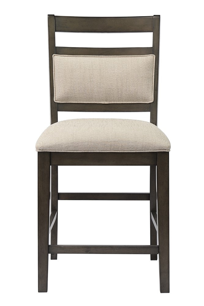 Sunset Trading - Shades of Gray Upholstered Barstool - Fabric Back and Seat - DLU-EL-B90-2 veiw 3