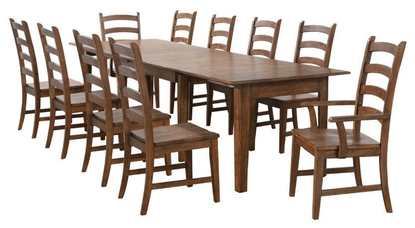 Sunset Trading - Simply Brook 11 Piece Rectangular Extendable Table Dining Set Amish Brown - DLU-BR134-AM11PC veiw 1