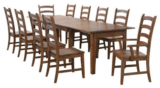 Sunset Trading - Simply Brook 11 Piece Rectangular Extendable Table Dining Set Amish Brown - DLU-BR134-AM11PC veiw 1
