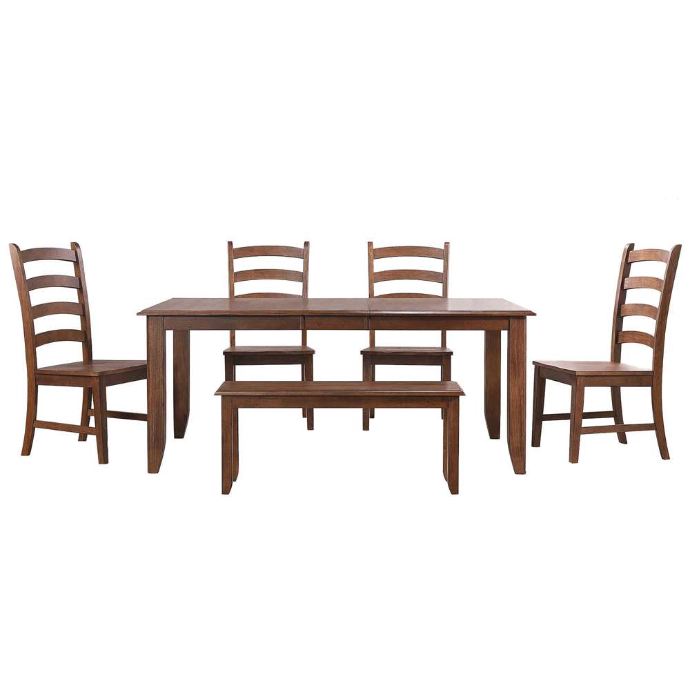 Sunset Trading -  Simply Brook 6 Piece 72in Rectangular Extendable Table Dining Set with Bench  - DLU-BR4272-C80-BNAM6P veiw 1