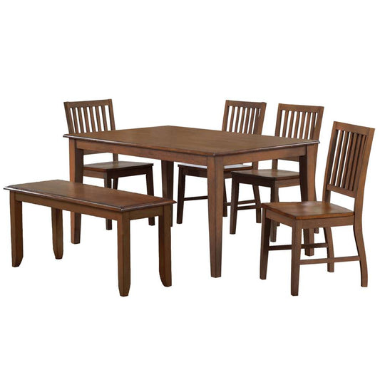 Sunset Trading -  Simply Brook  6 Piece Rectangular Dining Set with Bench  - DLU-BR3660-C60-BNAM6P veiw 1