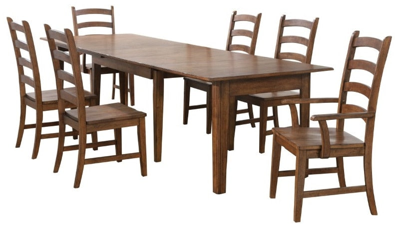 Sunset Trading - Simply Brook 7 Piece Rectangular Extendable Table Dining Setamish Brown - DLU-BR134-AM7PC veiw 1