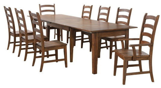 Sunset Trading - Simply Brook 9 Piece Rectangular Extendable Table Dining Set Amish Brown - DLU-BR134-AM9PC veiw 1