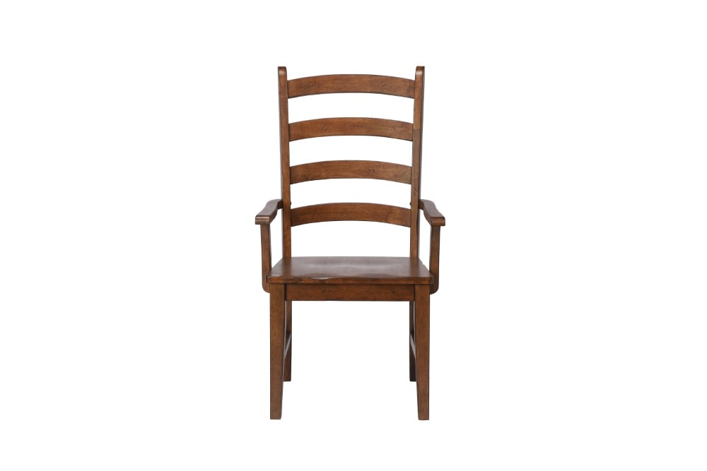 Sunset Trading - Simply Brook Ladder Back Dining Arm Chair Amish Brown (Set of 2) - DLU-BR-C80A-AM-2 veiw 4