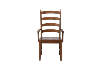 Sunset Trading - Simply Brook Ladder Back Dining Arm Chair Amish Brown (Set of 2) - DLU-BR-C80A-AM-2 veiw 4