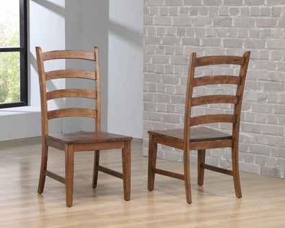 Sunset Trading - Simply Brook Ladder Back Dining Side Chair Amish Brown (Set of 2) - DLU-BR-C80-AM-2 veiw 2
