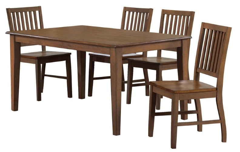 Sunset Trading - Simply Brook Rectangular Table Dining Set4 Chairs Amish Brown - DLU-BR3660-C60-AM5PC veiw 1
