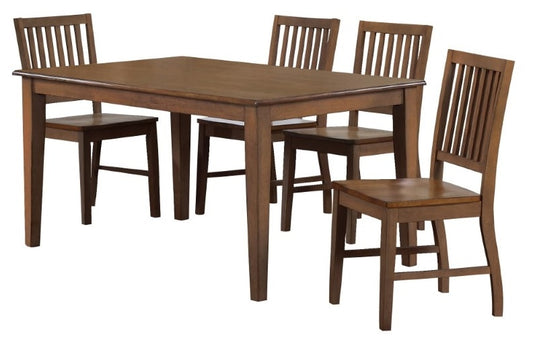 Sunset Trading - Simply Brook Rectangular Table Dining Set4 Chairs Amish Brown - DLU-BR3660-C60-AM5PC veiw 1