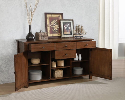 Sunset Trading - Simply Brook Sideboard Server Amish Brown - DLU-BR-SB-AM veiw 2