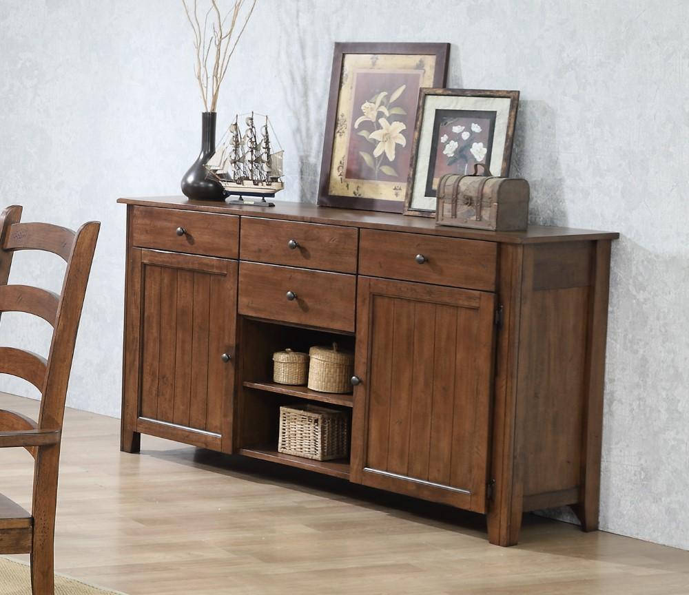Sunset Trading - Simply Brook Sideboard Server Amish Brown - DLU-BR-SB-AM veiw 3