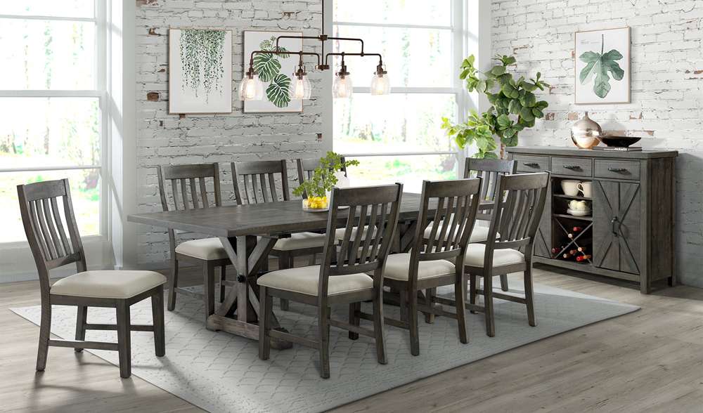Sunset Trading -  Trestle 10 Piece Dining Set  - ED-SK100-170SR-10P veiw 4