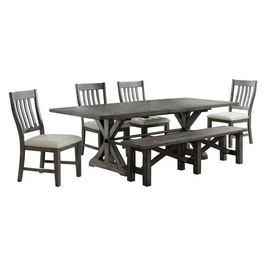 Sunset Trading -  Trestle 6 Piece Dining Set with Bench  - ED-SK100-170BN-6P veiw 1