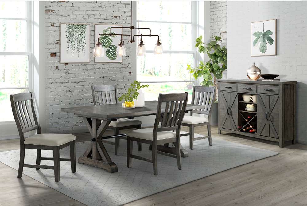 Sunset Trading -  Trestle 6 Piece Dining Set  - ED-SK100-170SR-6P veiw 4