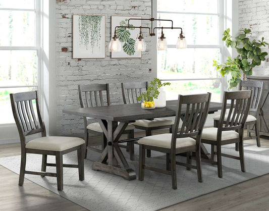 Sunset Trading -  Trestle 7 Piece Dining Set  - ED-SK100-170-7P veiw 2