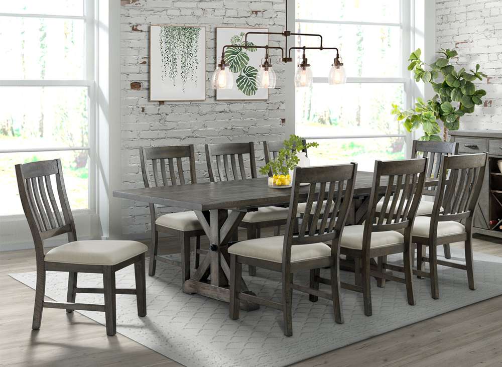 Sunset Trading -  Trestle 9 Piece Dining Set  - ED-SK100-170-9P veiw 2