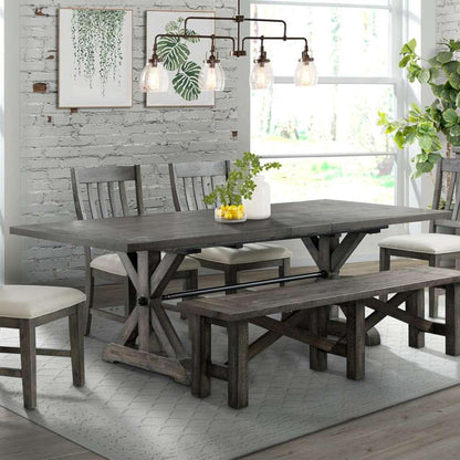 Sunset Trading -  Trestle 96in Rectangular Extension Pedestal Dining Table  - ED-SK100 veiw 6