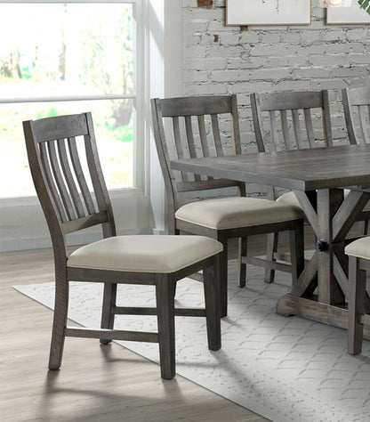 Sunset Trading - Trestle Slat Back Upholstered Dining Side Chair (Set of 2) - ED-SK170-2 veiw 2