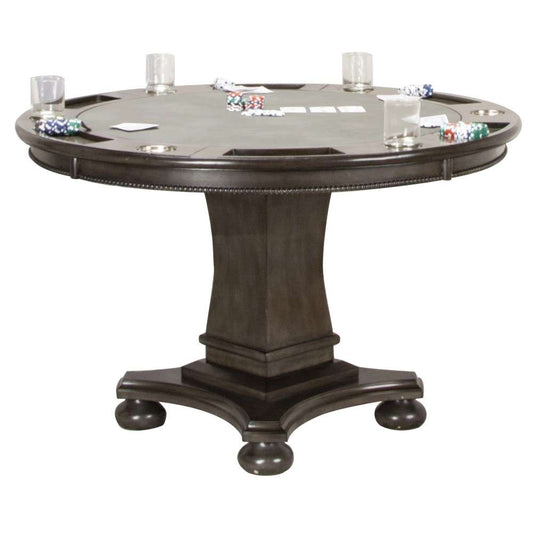 Sunset Trading - Vegas Dining and Poker Table - Reversible Game Top - Gray Wood - CR-87711-TB veiw 1