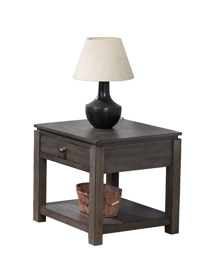 Sunset Trading- Shades Of Gray Coffee Console And End Table Set With Drawers And Shelves - DLU-EL1602-03-04-08 veiw 3