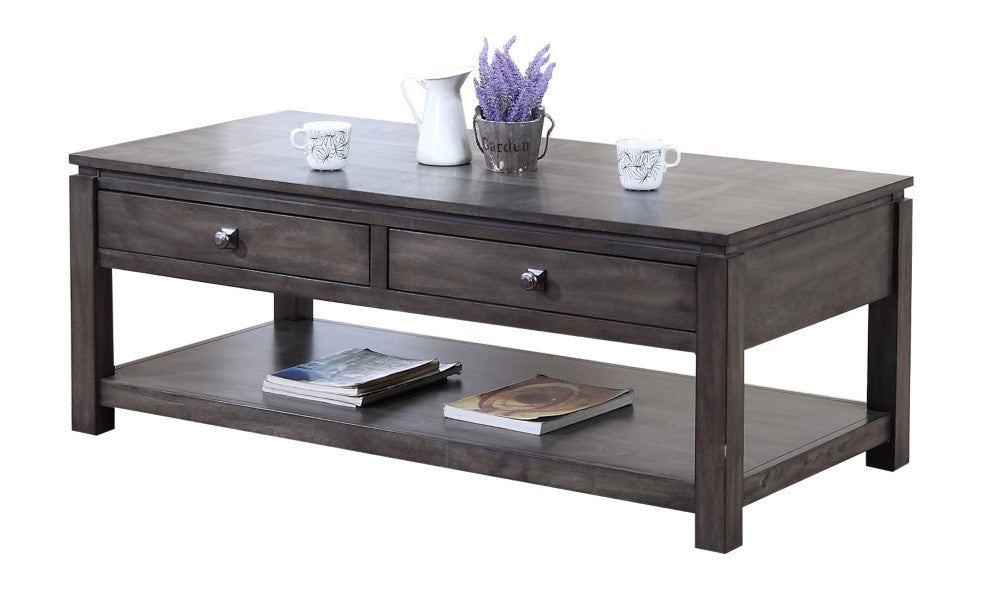 Sunset Trading- Shades Of Gray Coffee Console And End Table Set With Drawers And Shelves - DLU-EL1602-03-04-08 veiw 5