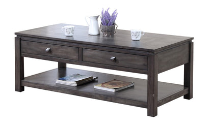 Sunset Trading- Shades Of Gray Coffee Console And End Table Set With Drawers And Shelves - DLU-EL1602-03-04-08 veiw 5
