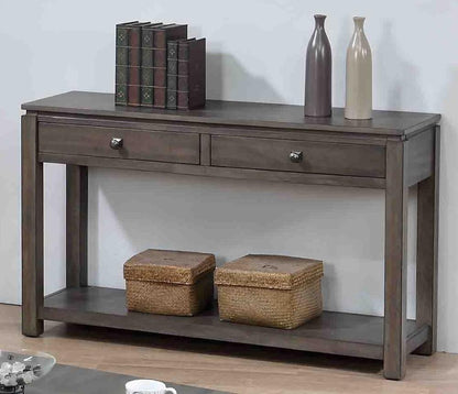 Sunset Trading - Shades Of Gray Sofa Console With Drawers And Shelf - DLU-EL1604 veiw 2