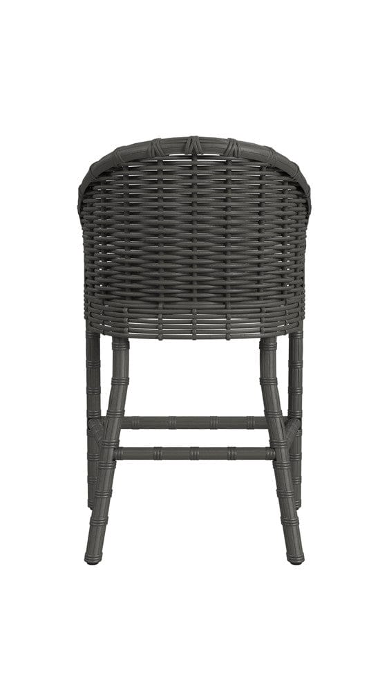Sunset West - Cabo Barstool in Soothe Pearl w/ Flange Welt - Dark Wood - SW8001-7B-PRL-STKIT view 3