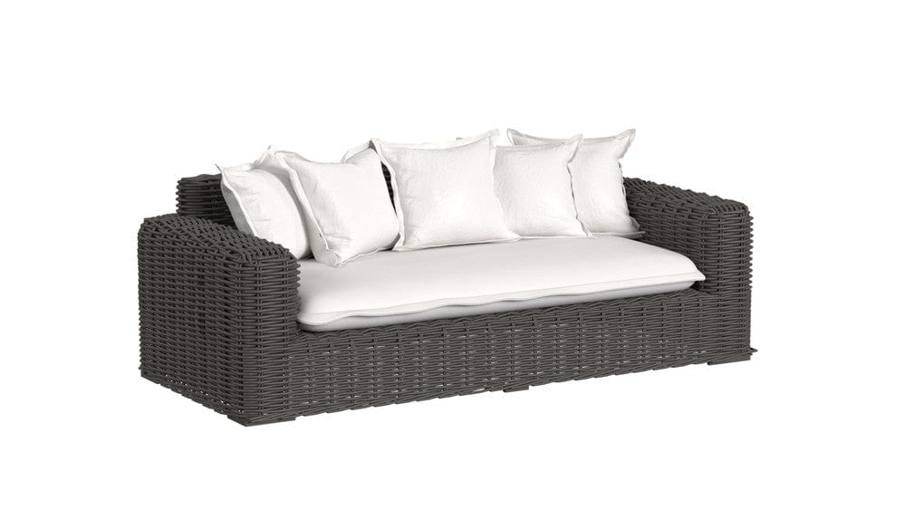 Sunset West - Cabo Loveseat in Soothe Pearl w/ Flange Welt - Dark Wood - SW8001-22-PRL-STKIT view 1