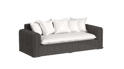 Sunset West - Cabo Loveseat in Soothe Pearl w/ Flange Welt - Dark Wood - SW8001-22-PRL-STKIT view 1