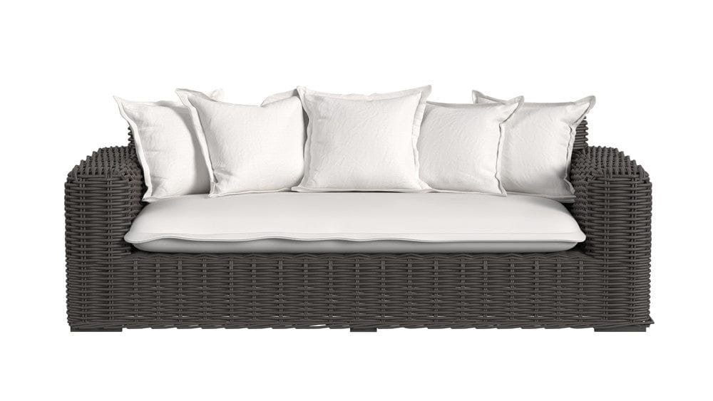 Sunset West - Cabo Loveseat in Soothe Pearl w/ Flange Welt - Dark Wood - SW8001-22-PRL-STKIT view 2