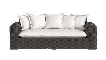 Sunset West - Cabo Loveseat in Soothe Pearl w/ Flange Welt - Dark Wood - SW8001-22-PRL-STKIT view 2
