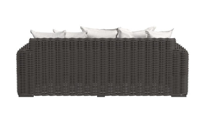 Sunset West - Cabo Loveseat in Soothe Pearl w/ Flange Welt - Dark Wood - SW8001-22-PRL-STKIT view 4