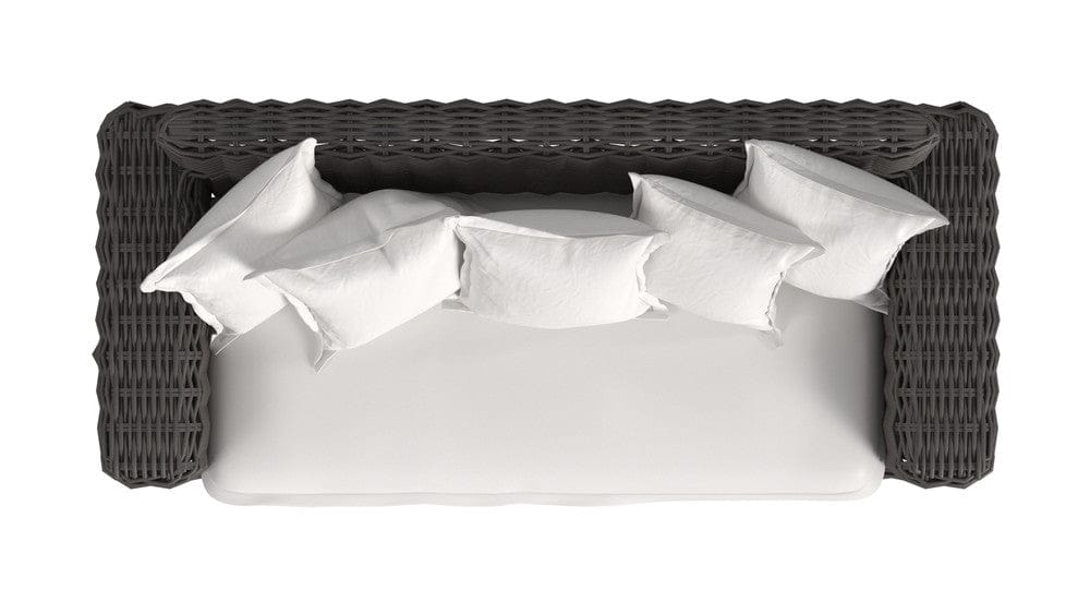 Sunset West - Cabo Loveseat in Soothe Pearl w/ Flange Welt - Dark Wood - SW8001-22-PRL-STKIT view 5