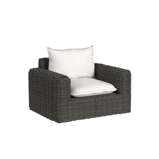 Sunset West - Cabo Oversized Club Chair in Soothe Pearl w/ Flange Welt - Dark Wood - SW8001-21-5-PR-STKIT view 1