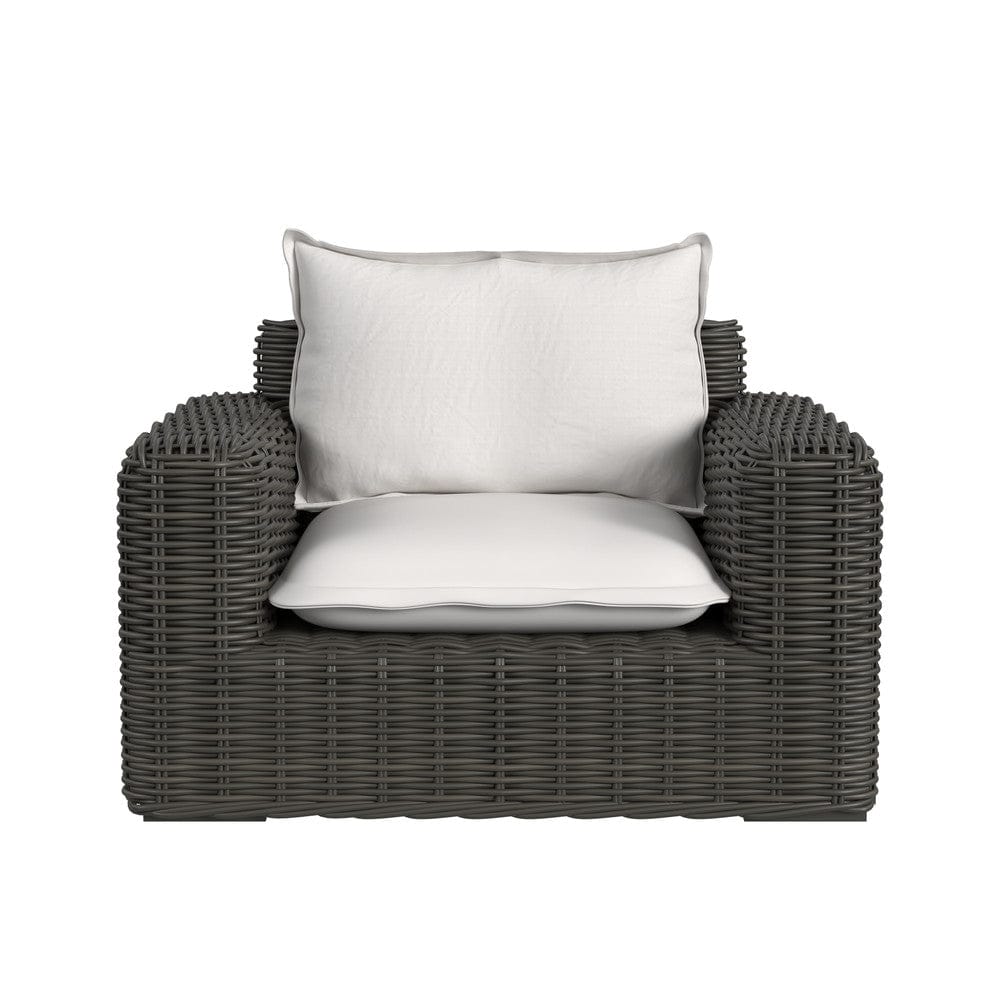 Sunset West - Cabo Oversized Club Chair in Soothe Pearl w/ Flange Welt - Dark Wood - SW8001-21-5-PR-STKIT view 2