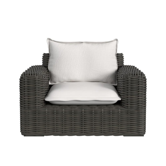 Sunset West - Cabo Oversized Club Chair in Soothe Pearl w/ Flange Welt - Dark Wood - SW8001-21-5-PR-STKIT view 2