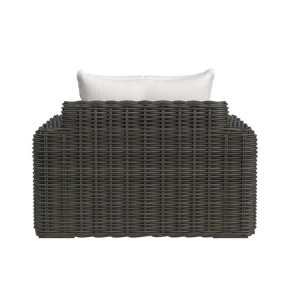 Sunset West - Cabo Oversized Club Chair in Soothe Pearl w/ Flange Welt - Dark Wood - SW8001-21-5-PR-STKIT view 4