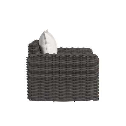 Sunset West - Cabo Oversized Swivel Club Chair in Soothe Pearl w/ Flange Welt - Dark Wood - SW8001-215S-PR-STKIT view 3