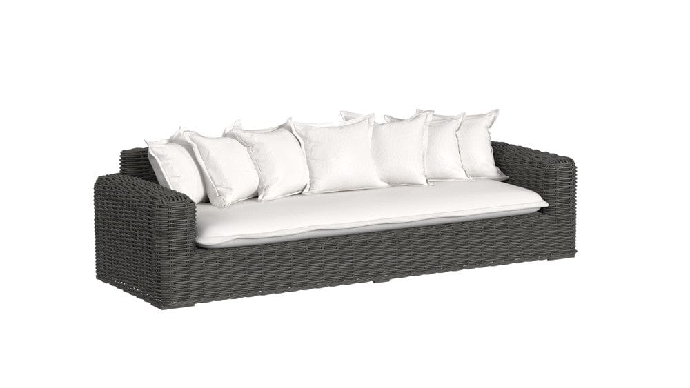 Sunset West - Cabo Sofa in Soothe Pearl w/ Flange Welt - Dark Wood - SW8001-23-PRL-STKIT view 1