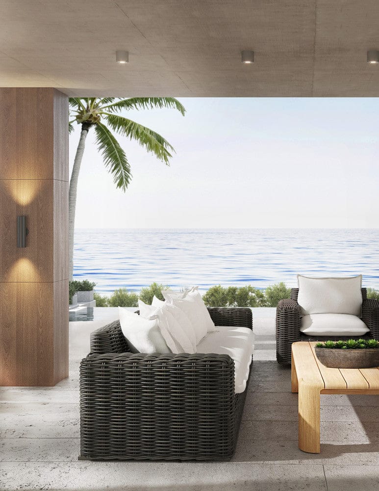 Sunset West - Cabo Sofa in Soothe Pearl w/ Flange Welt - Dark Wood - SW8001-23-PRL-STKIT view 8