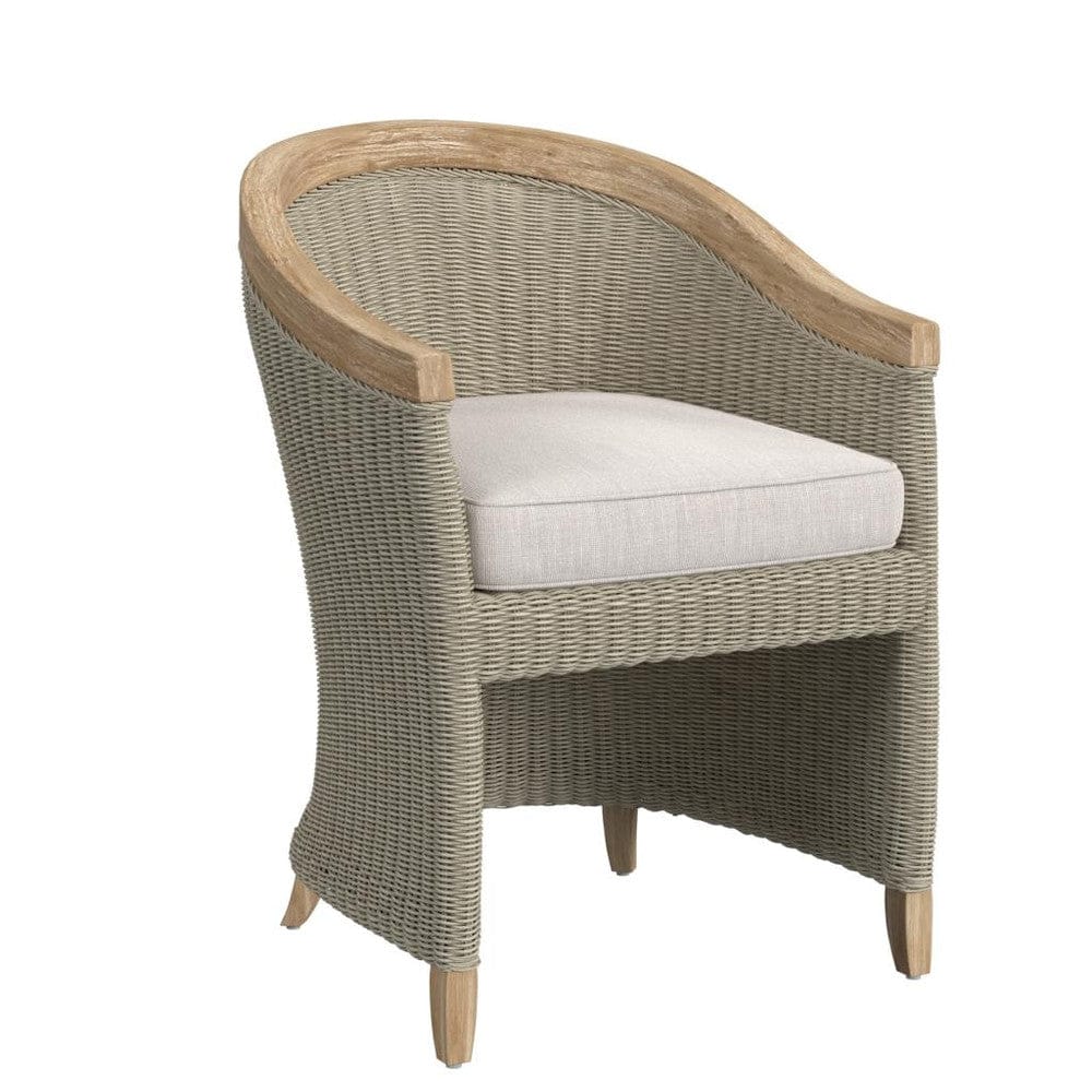 Sunset West - Cambria Dining Chair in Canvas Canvas w/ Self Welt - Light Wood - SW5801-1-CCAN-STKIT view 1
