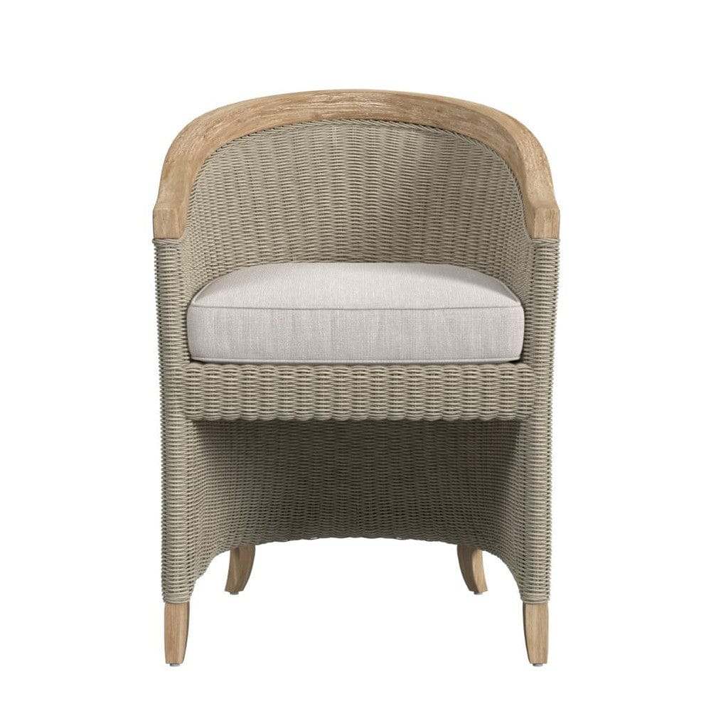 Sunset West - Cambria Dining Chair in Canvas Canvas w/ Self Welt - Light Wood - SW5801-1-CCAN-STKIT view 2
