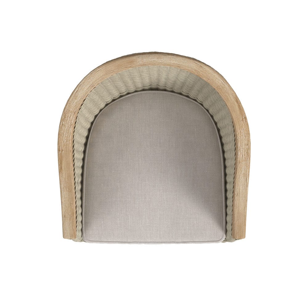 Sunset West - Cambria Dining Chair in Canvas Canvas w/ Self Welt - Light Wood - SW5801-1-CCAN-STKIT view 5