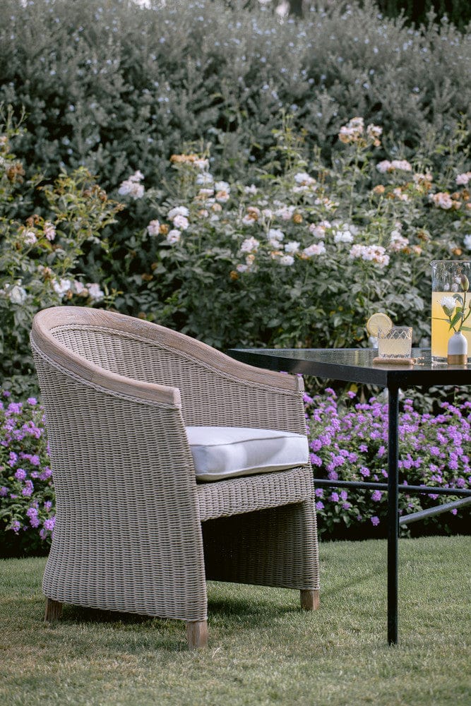 Sunset West - Cambria Dining Chair in Canvas Canvas w/ Self Welt - Light Wood - SW5801-1-CCAN-STKIT view 8